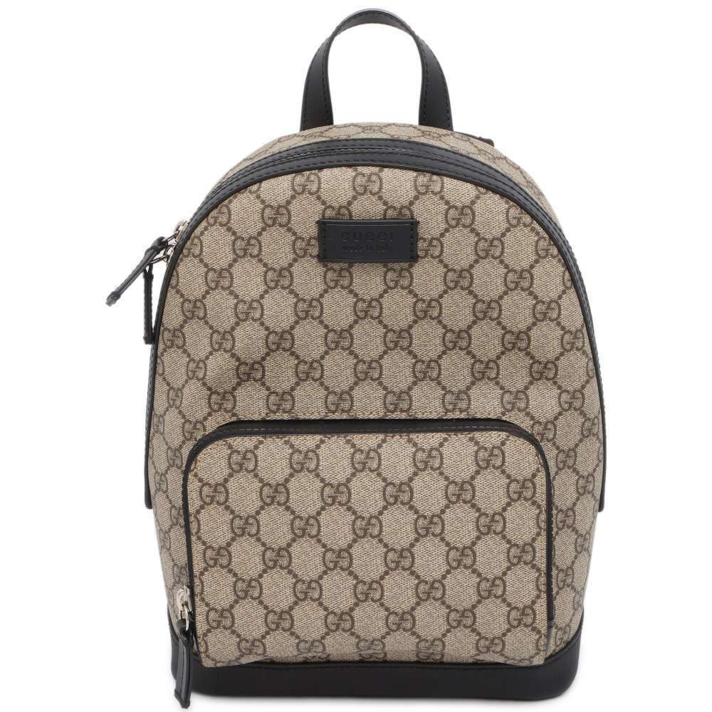 Gucci GG Supreme Backpack Rucksack Daypack Leather Rucksack Black Bag